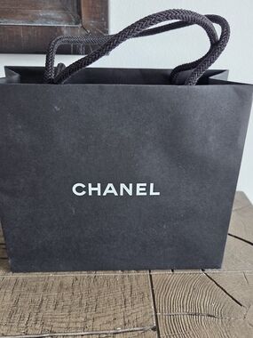 Authentic CHANEL Black Shopping Bag | Small Rope Handle Tote